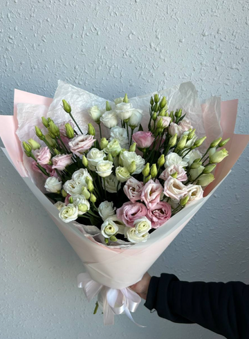 Монобукет из эустом «Милка» от интернет-магазина цветов в Владивостоке