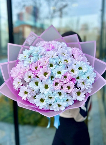 Монобукет из кустовых хризантем «Приятные мелочи» от интернет-магазина цветов в Владивостоке