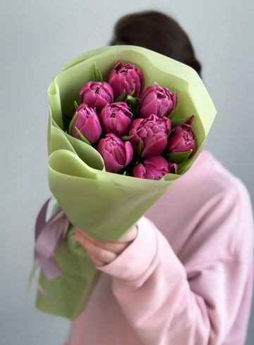 Букет пионовидных тюльпанов &laquo;Следуй за весной&raquo; от интернет-магазина цветов в Владивостоке