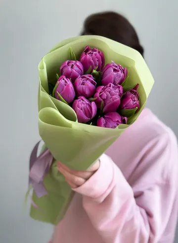 Букет пионовидных тюльпанов &laquo;Следуй за весной&raquo; от интернет-магазина цветов в Владивостоке