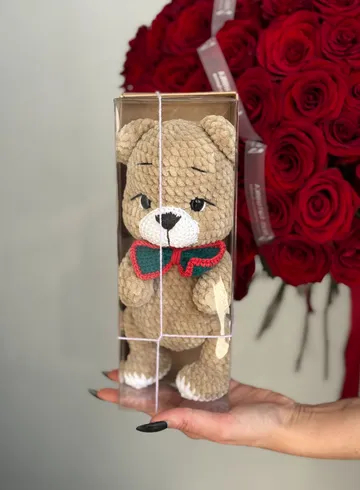 Игрушка ручной работы &laquo;Мишка&raquo; от интернет-магазина цветов в Владивостоке