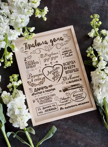 Декор для уюта &laquo;Правила дома&raquo; от интернет-магазина цветов в Владивостоке