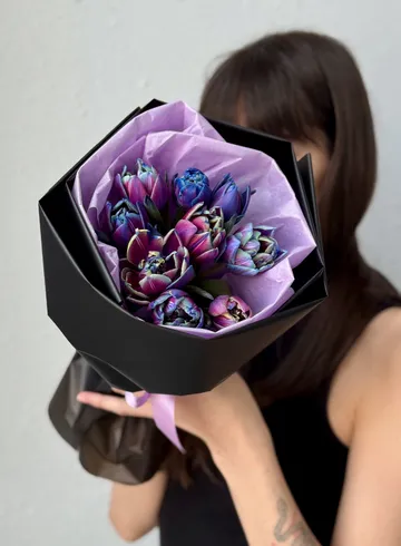 Букет пионовидных тюльпанов &laquo;Детка, ты просто космос&raquo; от интернет-магазина цветов в Владивостоке